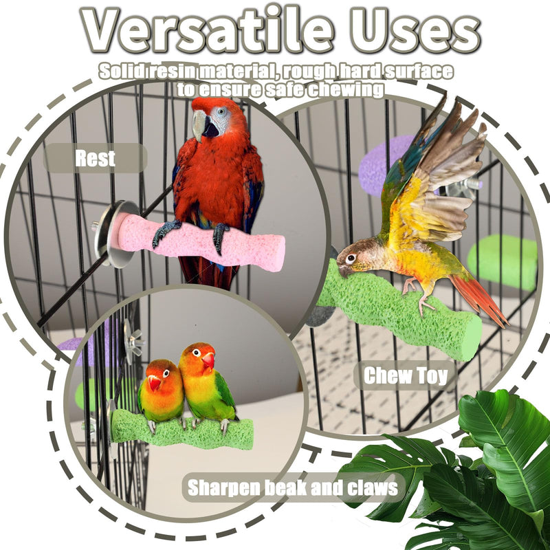 4PCS Bird Beak Grinding Stone,Bird Parrot Cage Perch Stand Platform Foot Claws Trimmer Chewing Toys for Budgies, Parakeets, Cockatiels, Conures - PawsPlanet Australia