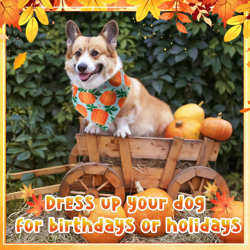 Sanwuta 120 Pcs Fall Bandanas for Dogs Thanksgiving Day Triangle Dog Bandana Autumn Washable Pet Scarves Adjustable Bibs for Small and Medium Pets, 30 Styles - PawsPlanet Australia