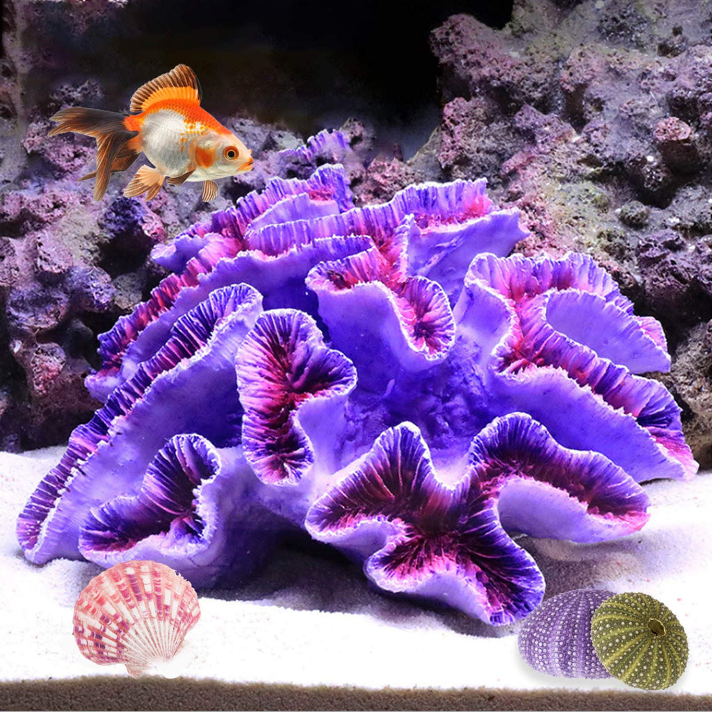 Aquarium Coral Ornaments Decor Fish Tank Plants Decoration for Aquarium Landscape,Purple