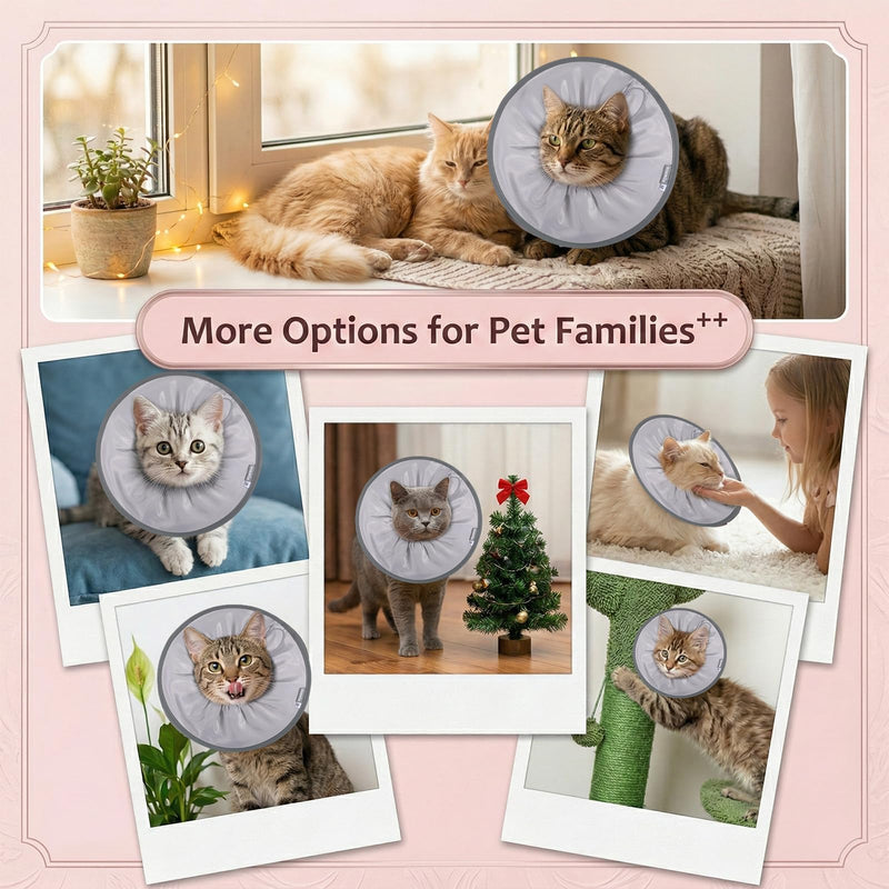 Cat Cone Collar Comfortable Lightweight Soft Recovery Cones Waterproof Protective Neck Collar After Surgery Wound Care Cones Stops Scratching Licking Pet Cone for Small Medium Large Dog
