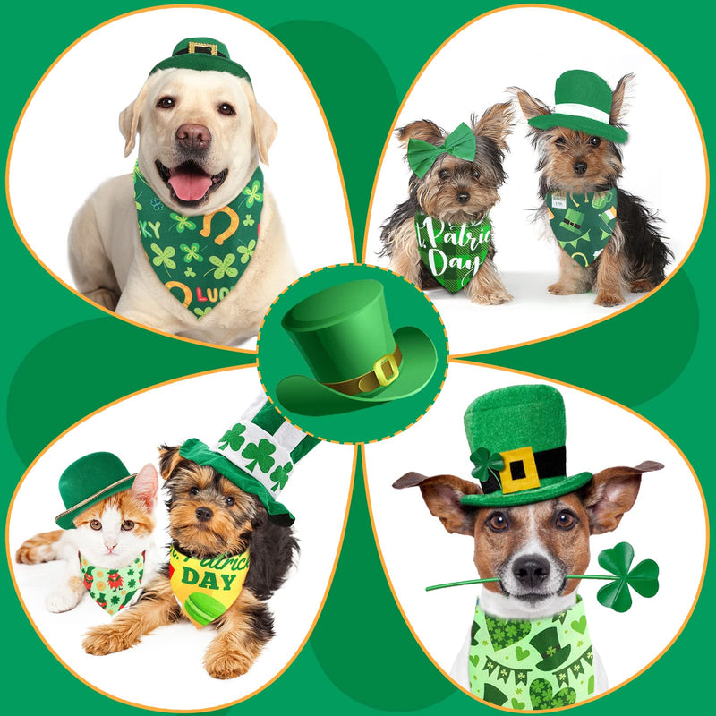 20 Pcs St. Patrick's Day Dog Bandana Pet Scarf Washable Triangle Bibs Shamrock Scarfs Adjustable Pet Triangle Washable Kerchief for St. Patrick's Day Dogs Cats (Shamrock, L) - PawsPlanet Australia