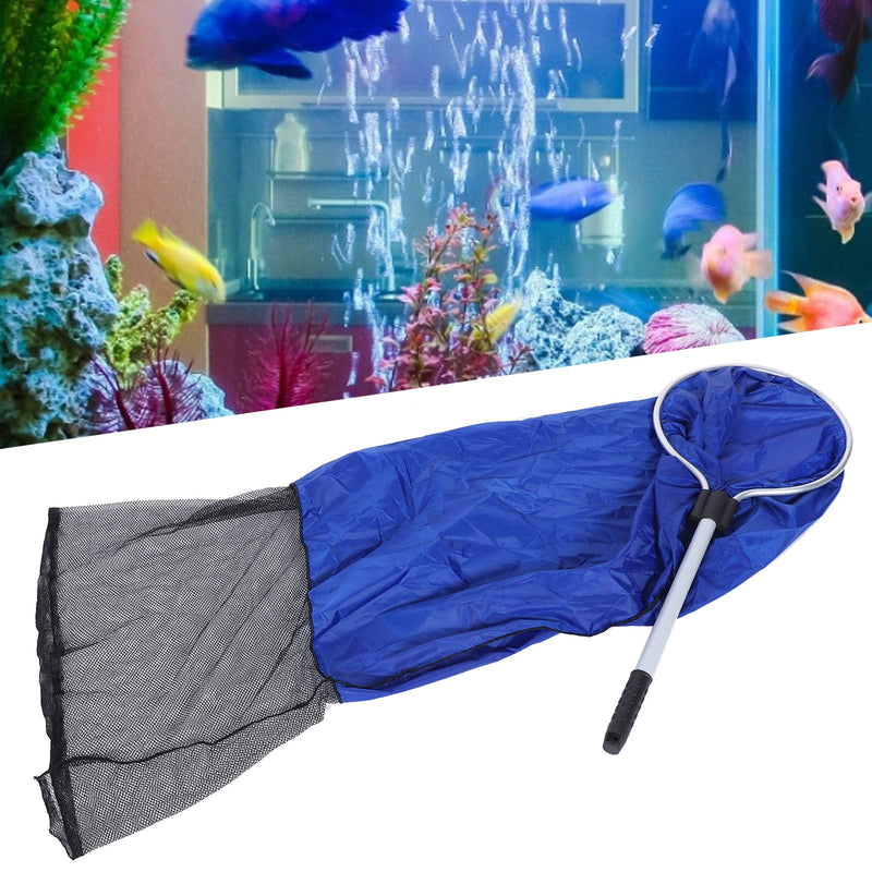 Aquarium Fish Net, Waterproof Soft Fish Transfer Net Long Koi Tansfer Mesh Basket with 20-inch Long Handle for Medium Large Fish Spawning, Breeding, Care & Transfer Diameter 40CM