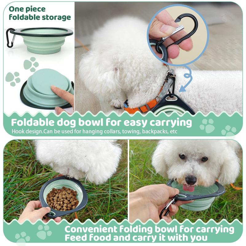 8-in-1 Pet Grooming Kit for Dogs & Cats - Includes Slicker Brush, Nail Clippers, Comb, Scissors, Toothbrush & Collapsible Bowl - Deshedding, Hair Trimming & Care Set, Travel Bag - PawsPlanet Australia