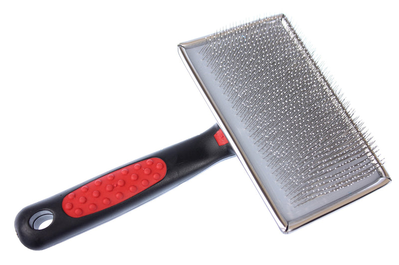 Ryan's Pet Supplies Paw Brothers Soft Flat Slicker Brush with Coated Pin Tips, Large/X-Large for Professional Groomers - PawsPlanet Australia