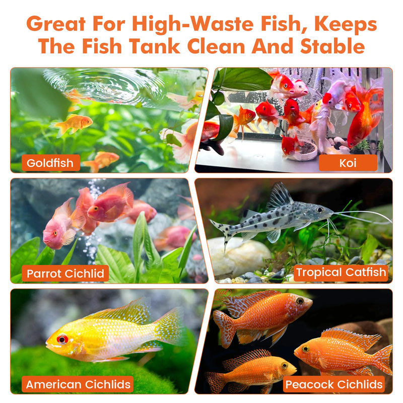 hygger Aquarium Water Bio-Clarifier, Reducing Fish Waste and Cleaning Organic Sludge, Natural Fish Tank Aquarium Leave-in Waste Management Solution for Freshwater and Saltwater Tanks, 500 ML