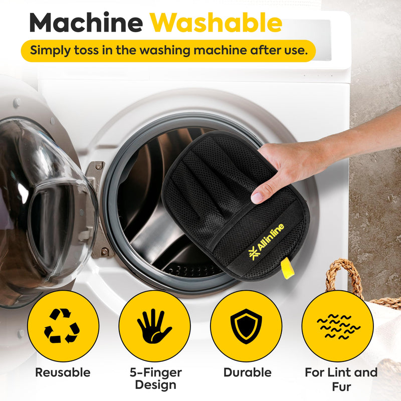 Pet Hair Removal Glove for Dogs & Cats | Upgraded Reusable Electrostatic Grooming Glove with Bonus Shedding Brush & Detangling Comb | Hair Remover for Clothes, Sofa, Carpet, beds, & Car Seats - PawsPlanet Australia