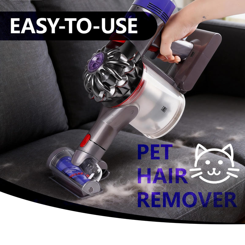 Mini Motorized Brush Head Compatible with Dyson V7 V8 V10 V11 V15 Vacuum Cleaners - Pet Hair Removal Vacuum Attachment - Hair Screw Tool for Carpeted Stairs, Couch/Sofa Cushions, Car Carpet - PawsPlanet Australia