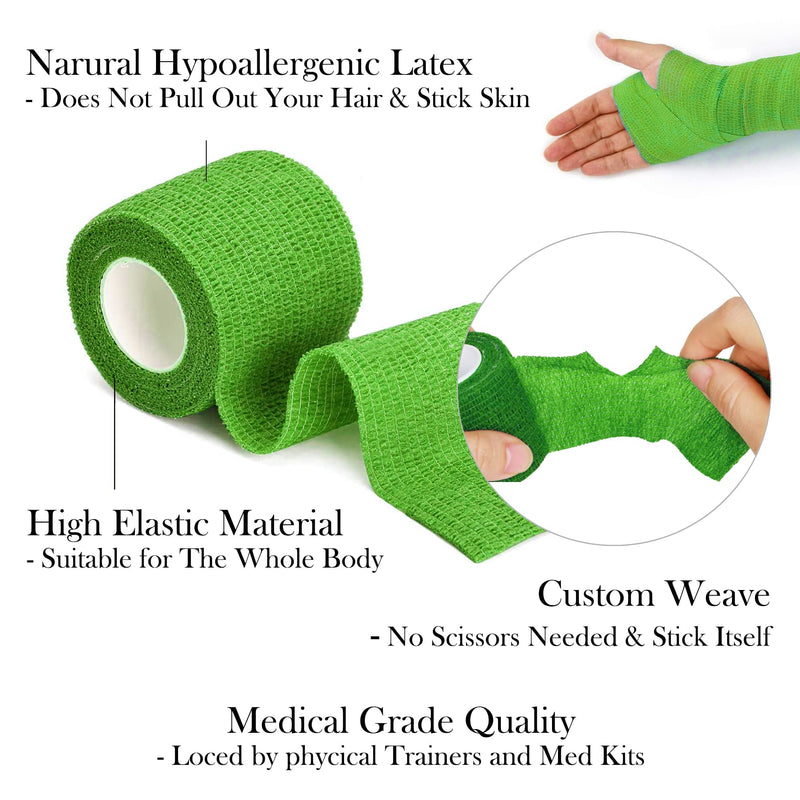 24Pack Self Adhesive Tape, Vet Wrap Flex Bandages Leg Wrap Adherent Non-Woven for Dog Cat Horse Pet Animals Ankle Sprains & Swelling, 2 Inch 5 Yards (Camouflage Patterns) - PawsPlanet Australia