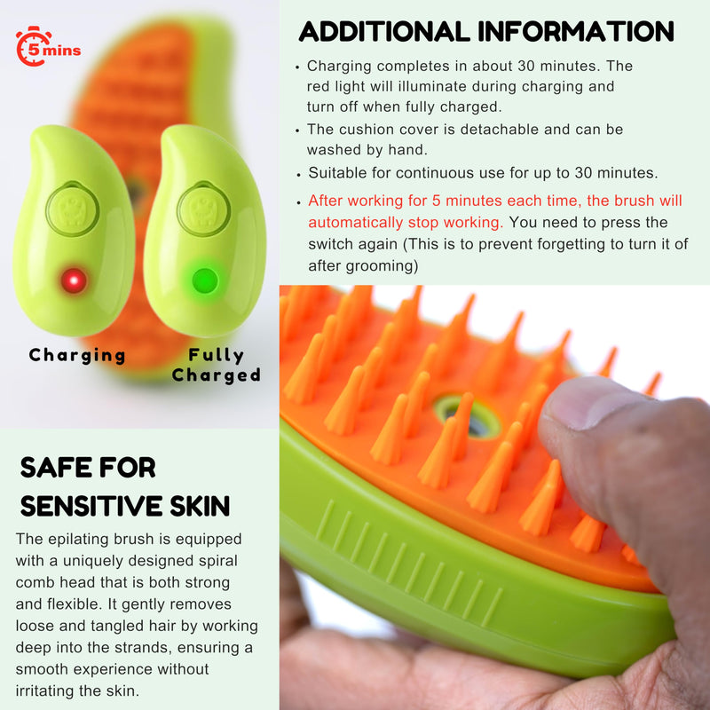 Cat Steam Brush for Shedding, Steamy Grooming Comb with Anti-Static Spray for Cats & Dogs, Gentle Defur Comb for Tangled & Loose Hair, Ergonomic Pet Mist Brush Design, Cepillo de Vapor para Gato Perro - PawsPlanet Australia