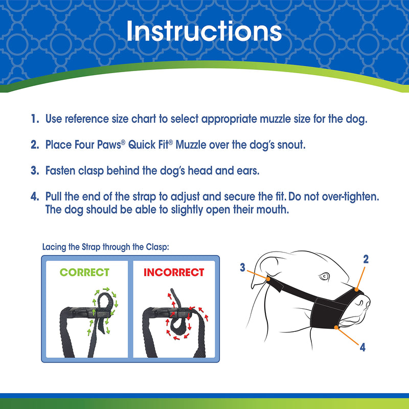 Four Paws Walk-About Quick-Fit Dog Muzzle 3 - Medium 3-Medium - PawsPlanet Australia