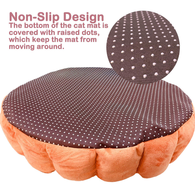 Fashion Pet Cushion Bed Detachable Updated Version Winter Plush Nest Kennel Lovely Tart Warm Comfortable Extended Dog Mat Pad Cat Mat (Tart-Large) tart large - PawsPlanet Australia