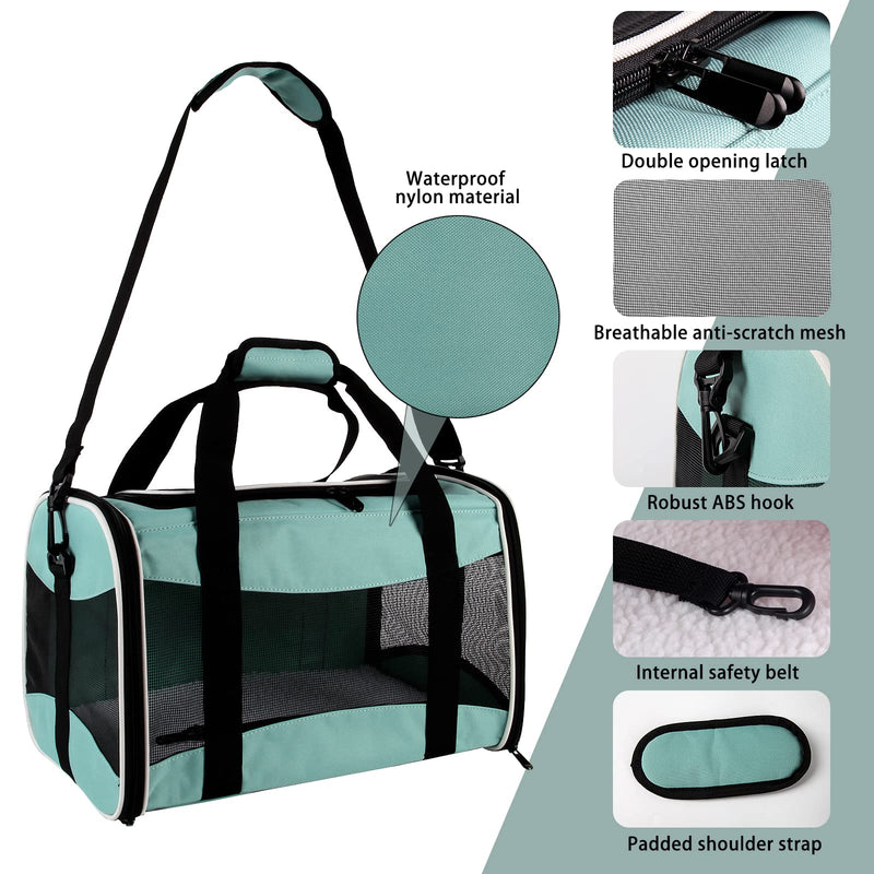 Small Animal Travel, Carrier for Hedgehog Rat Parrot Bird Guinea Pig, Lizards Carrier, Soft Sided Travel Carrier Portable Guinea Pig Up to 10 Lbs (15 * 10 * 10, Green) 15"L*10"W"*10'H - PawsPlanet Australia