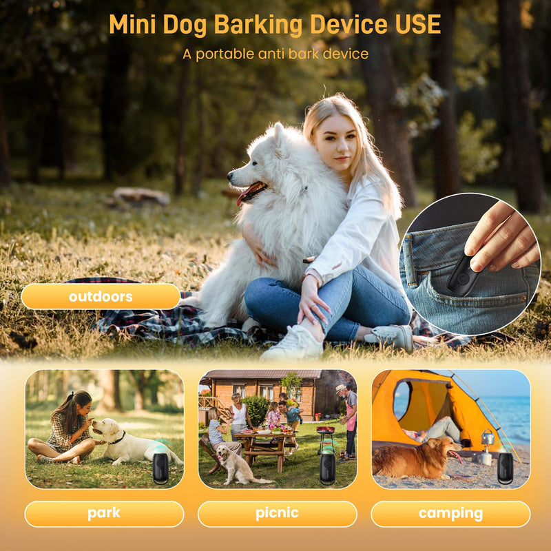 Anti Barking Device,26FT Dog Barking Control Devices,Portable Dog Barking Deterrent Devices,Handheld No Bark Dog Barking Control Device,Dog Behaviour Corrector IPX2 Waterproof Indoor & Outdoor Use Black Mint Green - PawsPlanet Australia