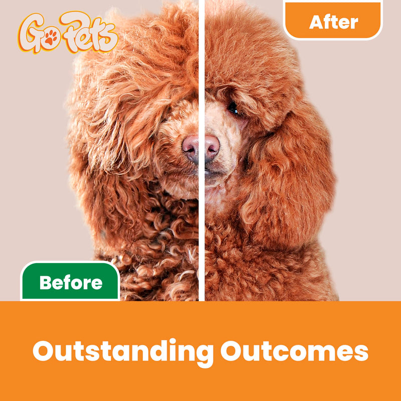 GoPets Dematting Comb & Undercoat Rake Bundle, Double-Sided Deshedding Brush for Dogs & Cats, Grooming Tool for Long Haired Pets, Mat Remover & Detangler for Thick Coats, Reduces Shedding & Breakage - PawsPlanet Australia