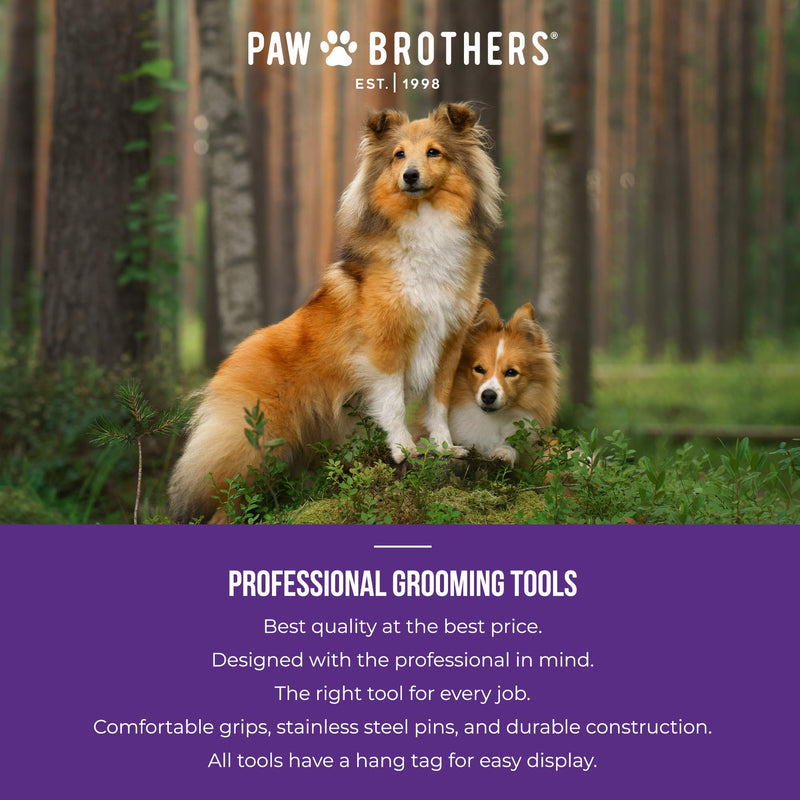 Ryan's Pet Supplies Paw Brothers Double Sided Extra Firm Flex Slicker Brush, Professional Grade, Angled Stainless Steel Pins, Comfort Grip, Flexible Head, Extra Firm, Large - PawsPlanet Australia