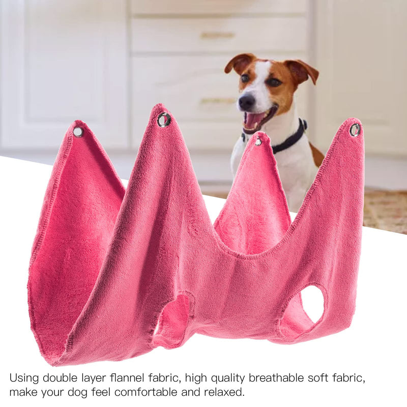 Dog Grooming Hammock, Breathable Soft Comfortable Safety Dog Grooming Washable for Cleaning Teeth for Nail Trimming for Taking Medicine(Pink, S) - PawsPlanet Australia