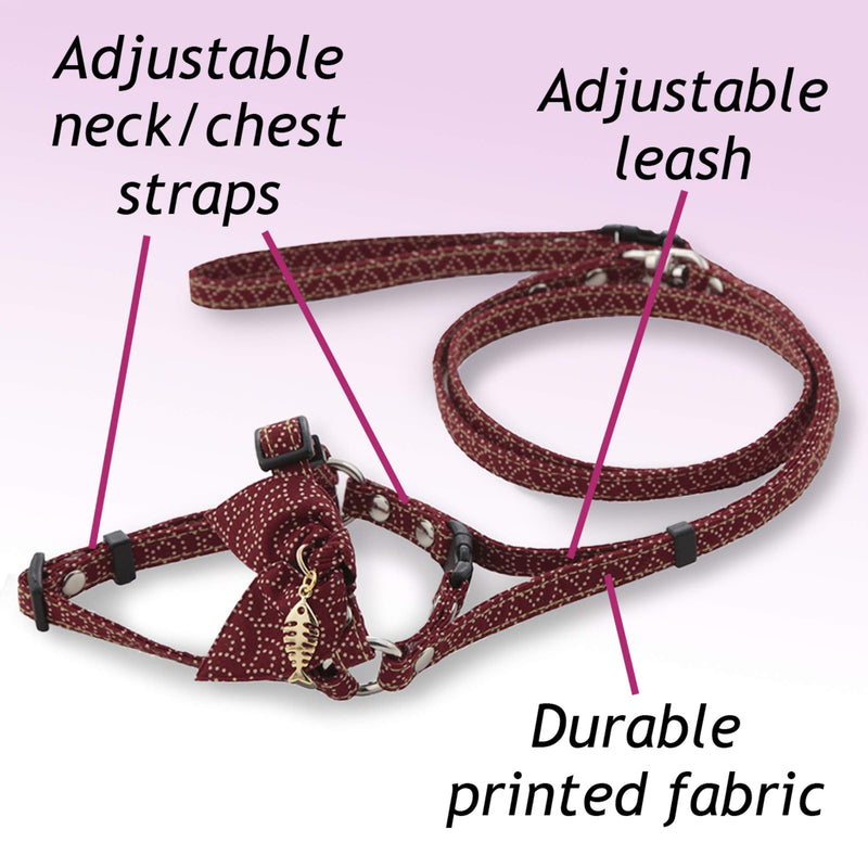 Zen Fish Charm Cat Harness & Leash Set (Green) Green - PawsPlanet Australia
