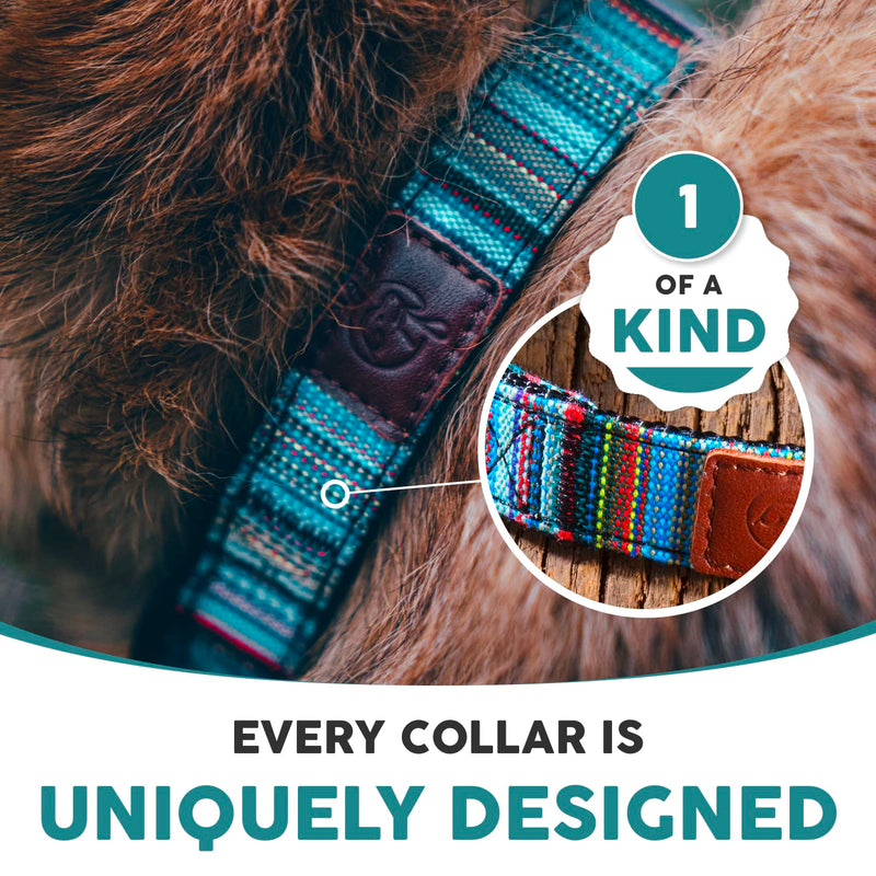 Embark Urban Dog Collar and Leash Set – Boho Dog Collar for Small Dogs with Strong Buckle and Matching 4 Ft Leash, Waterproof, Comfortable, and Perfect for Adult Dogs - PawsPlanet Australia
