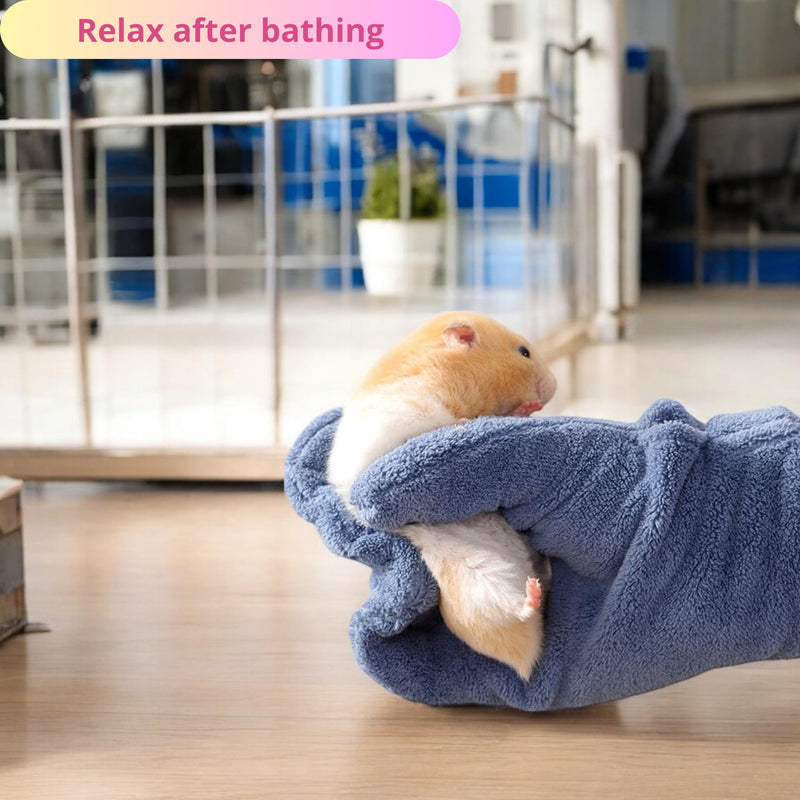 Hamster Calming Bite Proof Gloves and Grooming Brush Set, Hamster Bite Resistant Gloves Massage Brushes, Anti-Bite Glove Grooming Supplies For Small Animals Rabbit Rat Sugar Glider (Pink) Pink - PawsPlanet Australia