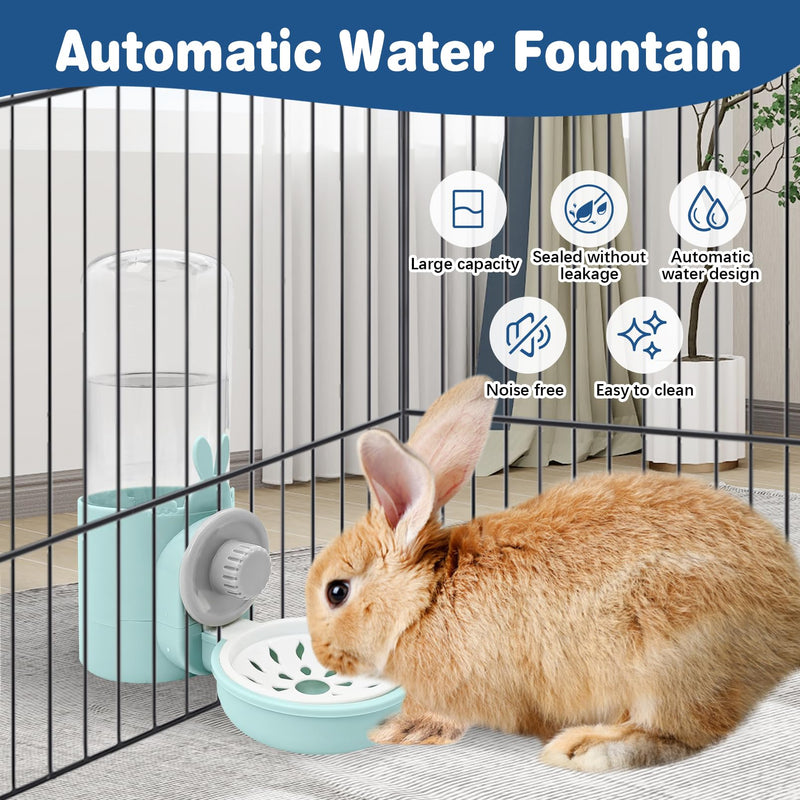 kathson Rabbit Water Dispenser for Cage 17 Oz Hanging Guinea Pig Water Bottle No Drip Gravity Automatic Bunny Water Bottle No Leak Small Animal Water Bottle for Chinchilla Ferret Hamster(Light Blue) Light Blue - PawsPlanet Australia