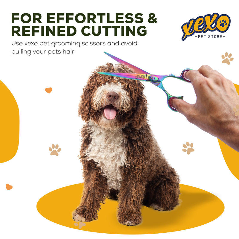 Straight Dog Scissors - Essential Scissors for Pet Grooming - 7.5" Right Handed Sharp Stainless Steel Shear Straight Scissor - 7.5'' - PawsPlanet Australia