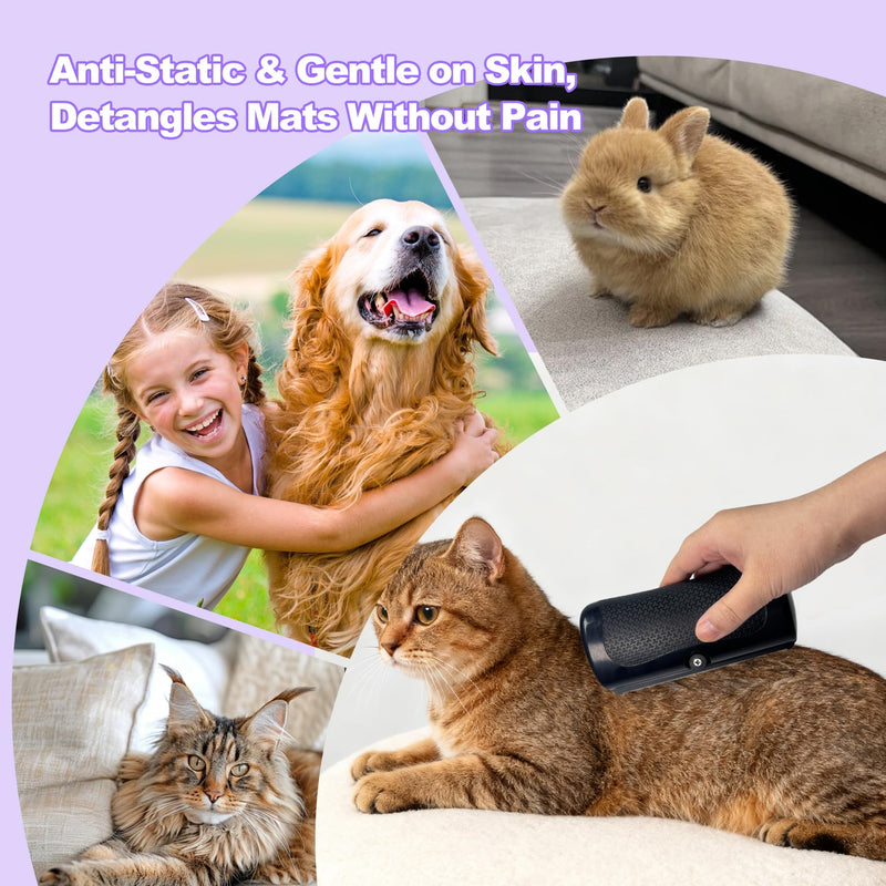 Deshedding Brush For Shedding - Short Long Hair Pet Dog Cat Grooming Tool Brush For Shedding Deshedding Brush for Pet Dogs Cats Rabbits Horses With Flea Comb - PawsPlanet Australia