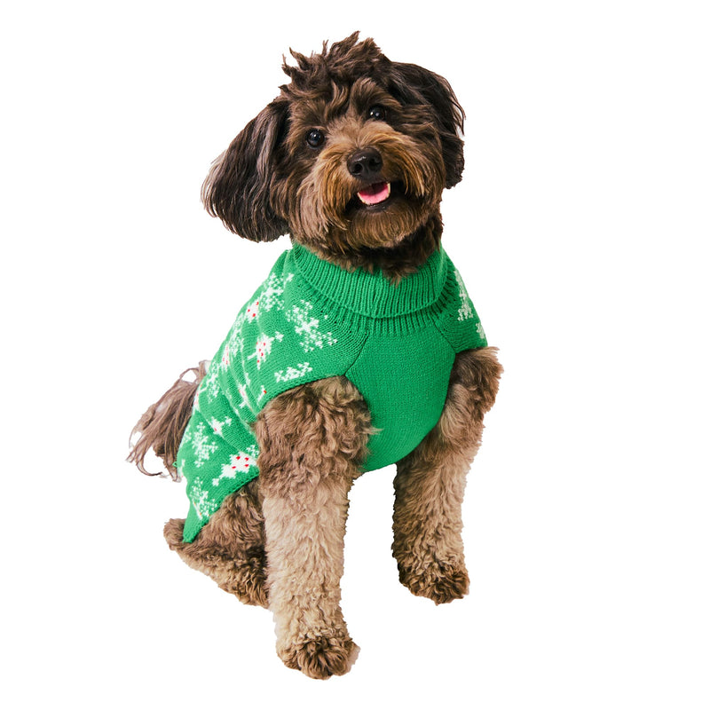 Christmas Trees & Snowflakes Green Pet Accessory XS Christmas Trees & Snowflakes - PawsPlanet Australia