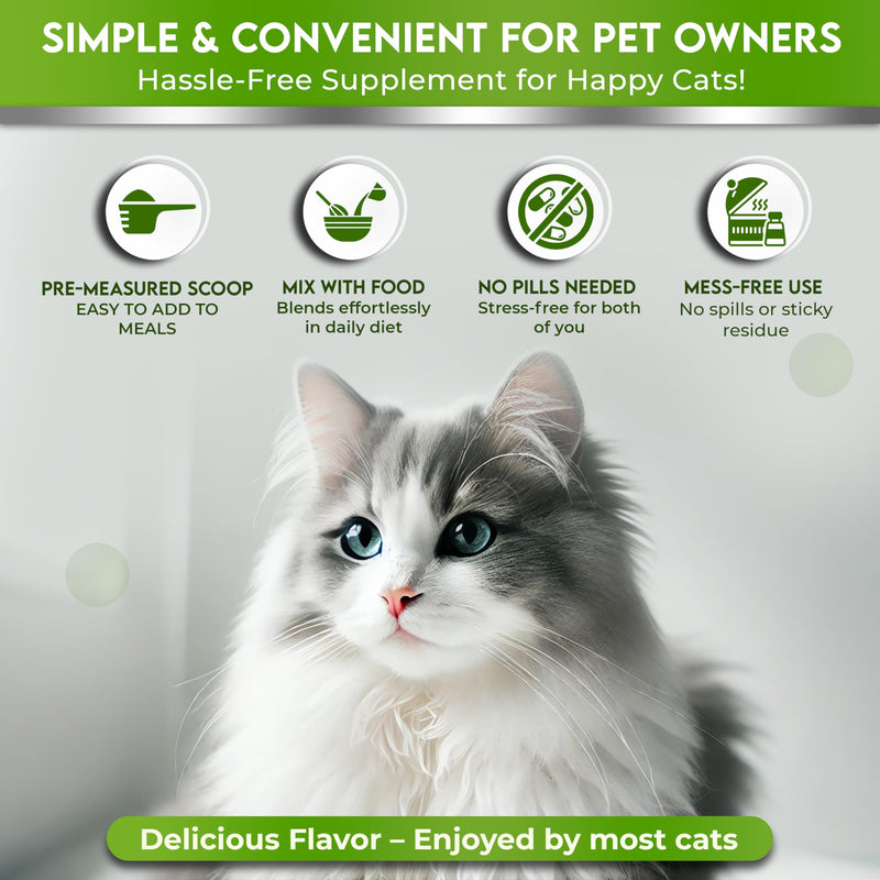 Trulysine L-Lysine for Cats Immune Support Oral Powder 4oz/100g - Cats & Kittens of All Age, Sneezing, Runny Nose Squinting, Watery Eyes - Fish & Poultry Flavor (U.S.A)(100 Grams ( 500mg / Scoop)) 100 Grams ( 500mg / Scoop)