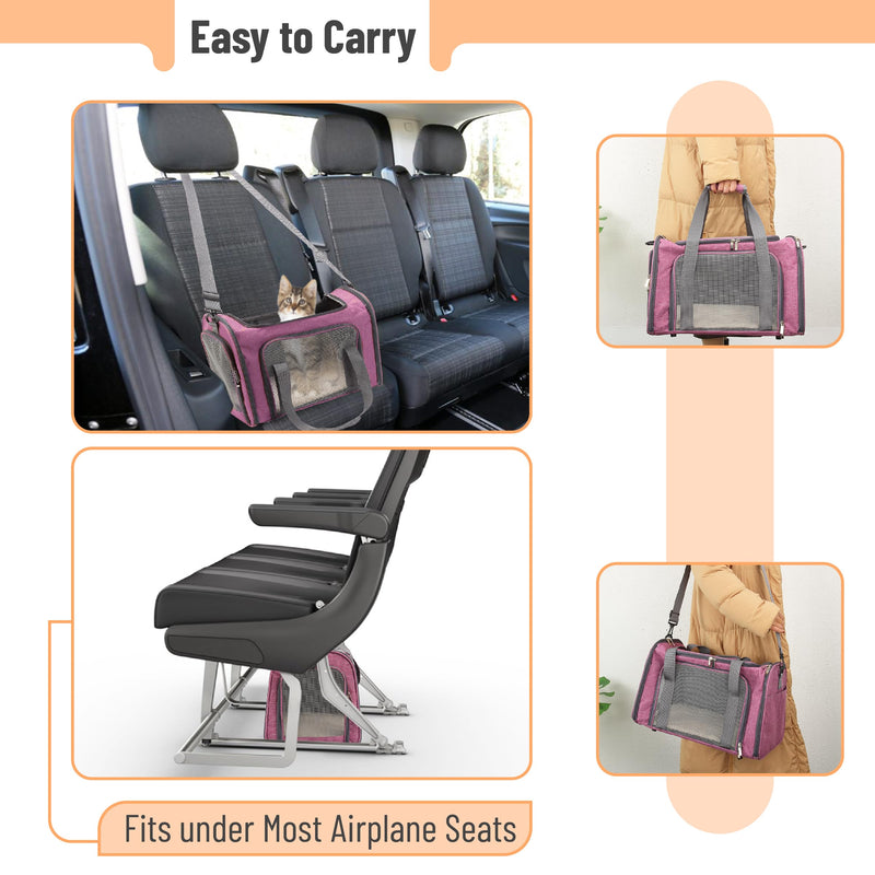 Mr. Pen- Pet Carrier, Pink, Soft-Sided Cat & Dog Carrier, Bag for Travel - PawsPlanet Australia