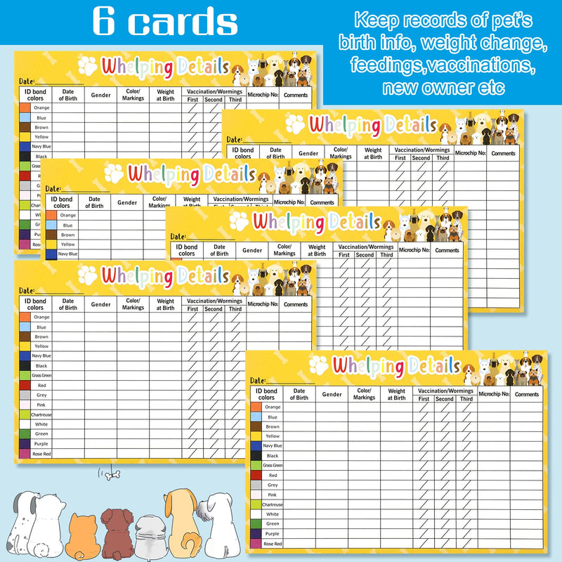 48 Pcs Puppy Kitten Whelping Kit Include 4 Puppy Feeding Tube, 6 Record Keeping Charts, 15 Puppy Whelping Collars, 15 Cord Clamps, 2 Gloves, Bulb Aspirator, Syringe, Bottle, Scissors, Stethoscope, Bag - PawsPlanet Australia