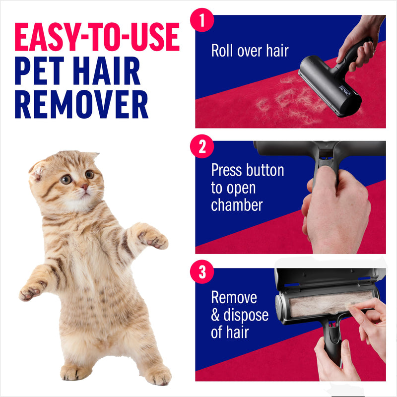 ChomChom Roller Pet Hair Remover and Reusable Lint Roller - Original White, Black Cat and Dog Hair Remover - PawsPlanet Australia
