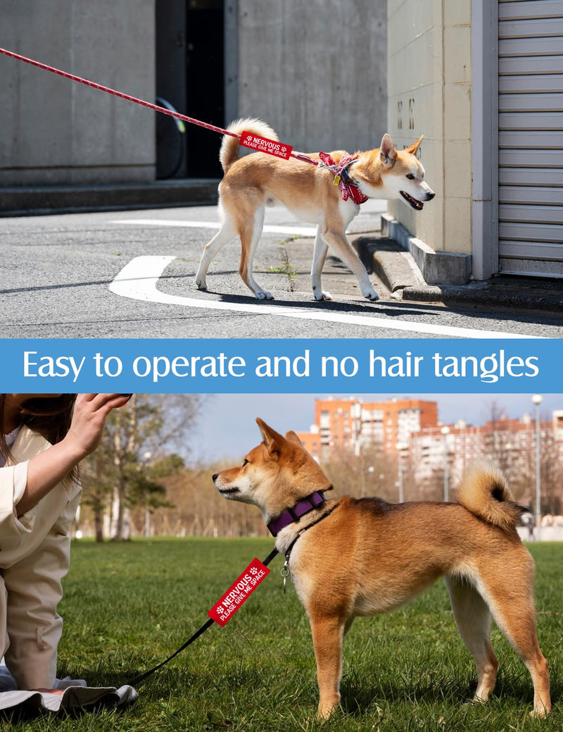 Advivio Funny Give Me Space Dog Leash Sleeve, Nervous Dog Leash Wrap Alert Hanging ID Patch Tag, for Pet Birthday Gift - PawsPlanet Australia