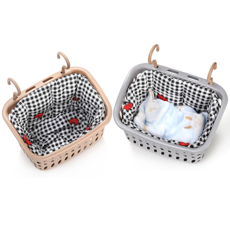 DEAYOU 2 Pack Rat Hammock for Cage, Chew Proof Small Animal Hanging Basket Bed with Hooks, Chinchilla Hideout Ferret Cage Accessories for Guinea Pig, Hamster, Sugar Glider, Hedgehog - PawsPlanet Australia