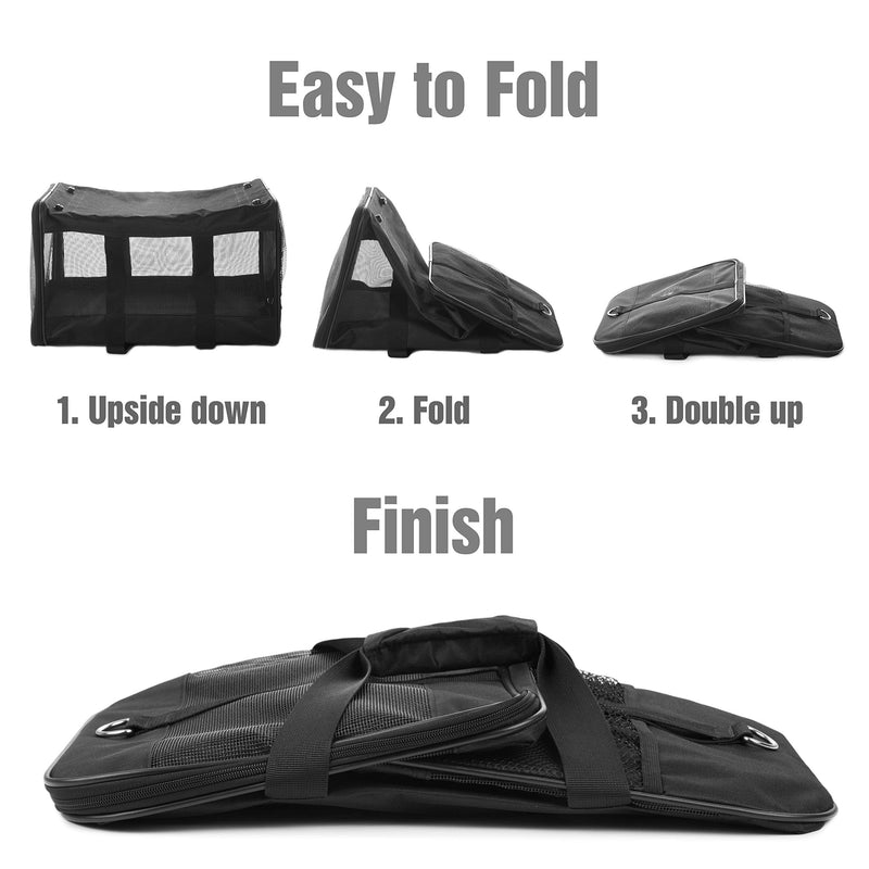 HITCH ScratchMe Pet Travel Carrier Soft Sided Portable Bag for Cats, Small Dogs, Kittens or Puppies, Collapsible, Durable, Airline Approved, Carry Your Pet with You Safely and Comfortably (M) - PawsPlanet Australia