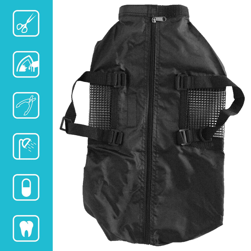 Downtown Pet Supply Cat Grooming Bag - Cat Restraint Bag with Cat Muzzle - Pet Bag, Ideal for Cat Dental Care, Administering Eye Drops, Ear Cleaner, Clipping Nails & More - Large Cat Bag & Muzzle - PawsPlanet Australia