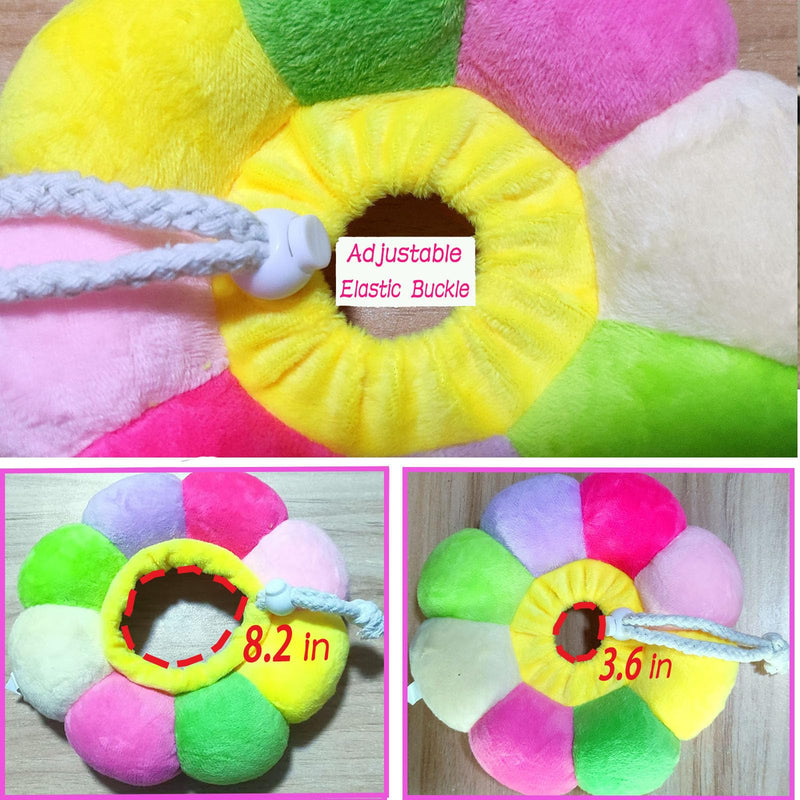 Rabbit Cat Cone Collar Soft,Adjustable Cat Recovery Wound Healing Accessory,Cats Cones to Stop Licking,for Chinchilla,Guinea Pigs,Bunny,Kitten Donuts Collar After Surgery(X-Small) X-Small