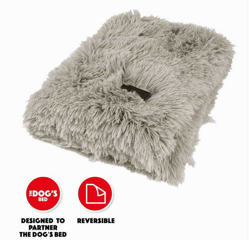 The Dog’s Blanket – Faux Fur Dog Blanket, Silver Grey, XL, 38x54 Silver Grey Fur XL Blanket (38x54") - PawsPlanet Australia