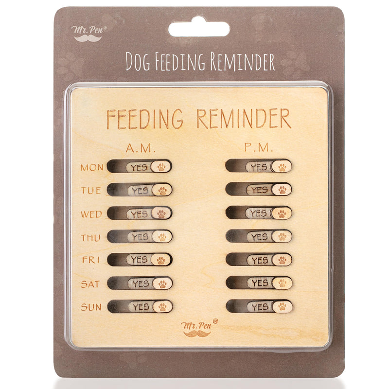 Mr. Pen- Dog Feeding Reminder, Wooden, AM/PM Daily Indication Chart, Pet Feeding Reminder, Dog Feeding Chart, Cat Feeding Chart, Pet Feeding Tracker, Feeding Chart Dog, Dog Feed Tracker - PawsPlanet Australia