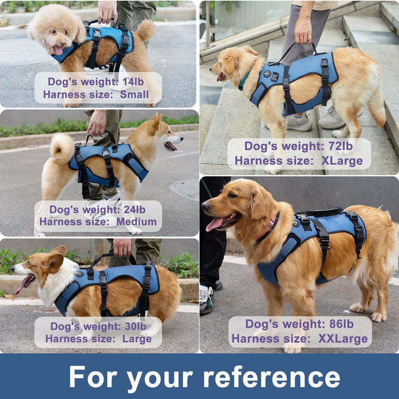 Coodeo Dog Lift Harness, Full Body Support & Recovery Sling, Pet Rehabilitation Lifts Vest Adjustable Breathable Straps for Old, Disabled, Joint Injuries, Arthritis, Paralysis Dogs Walk XLarge - PawsPlanet Australia