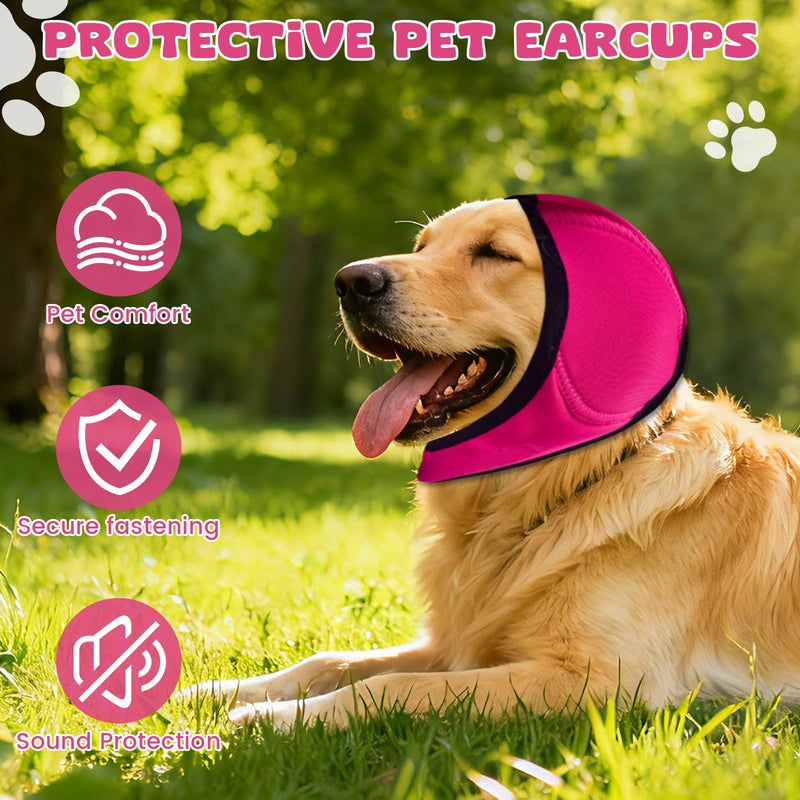 2 Pcs Dog Ear Muffs Noise Protection, No Flap Ear Wraps for Dogs, Dog Ear Covers for Bath, Dog Earmuffs for Beauty Treatment, Fireworks Show