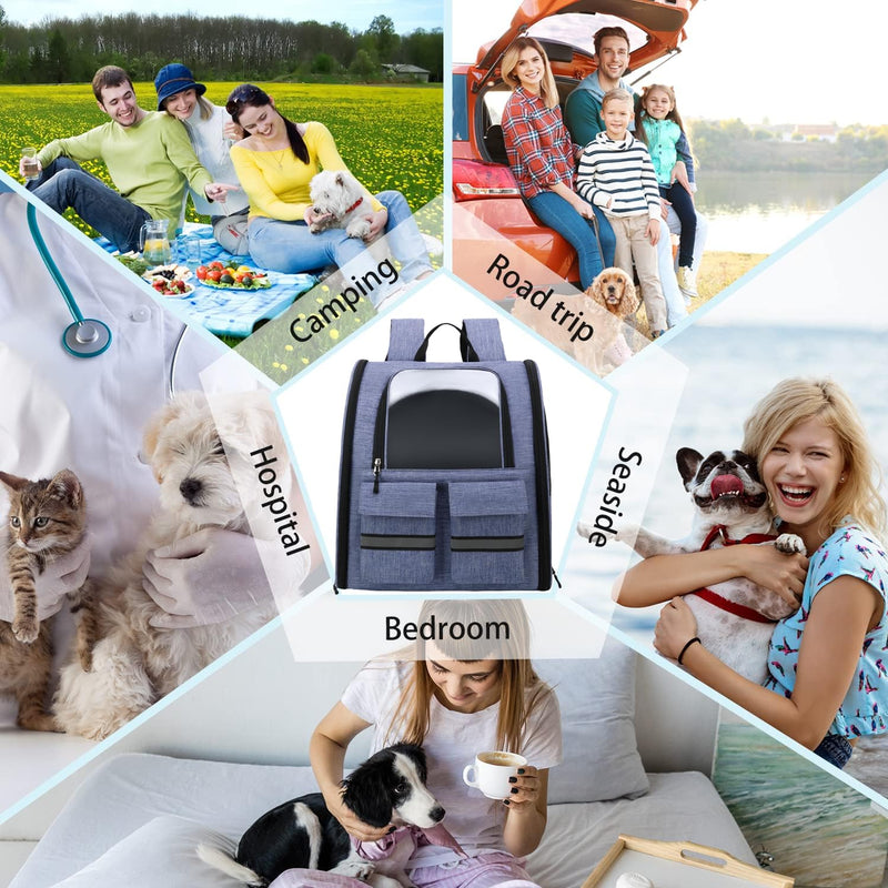 Cat Backpack Carrier Small Dogs Backpack Carrier,Large Space Breathable Cat Bubble Backpack,Shaded Puppy Backpack Carrier,Ventilated for Travel, Hiking,Cycling,Shopping,and Vet Purple - PawsPlanet Australia