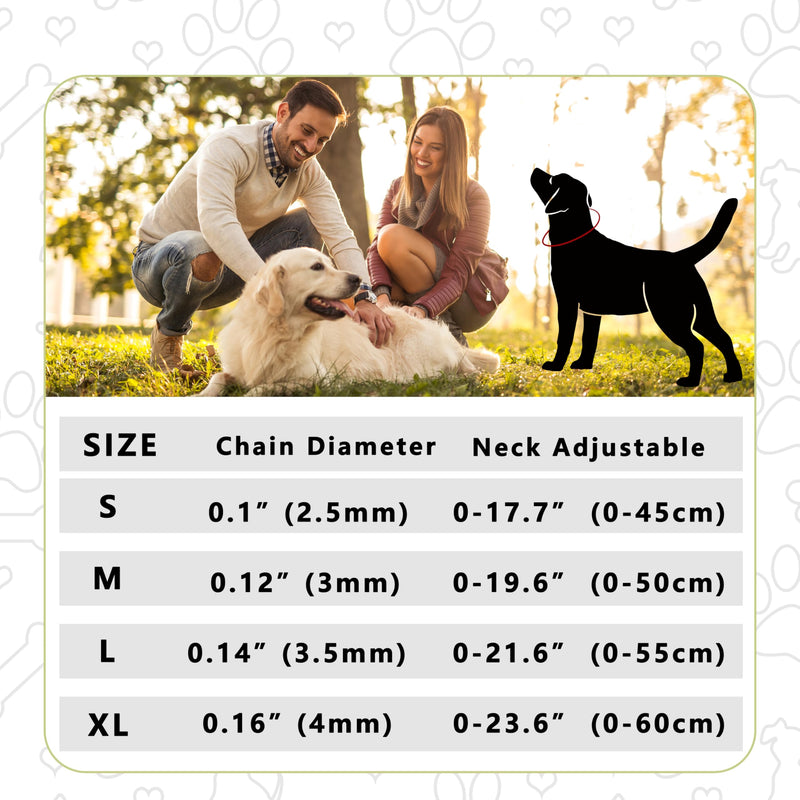 Adjustable Dog Collar, Pinch Collar for Dogs,Dog Training Collar for Small Medium Large Dogs,Metal Prong Collar with Comfort Rubber Tips (Large, 3.5mm, 21.6-Inch) Large ( 3.5mm, 21.6-Inch) - PawsPlanet Australia