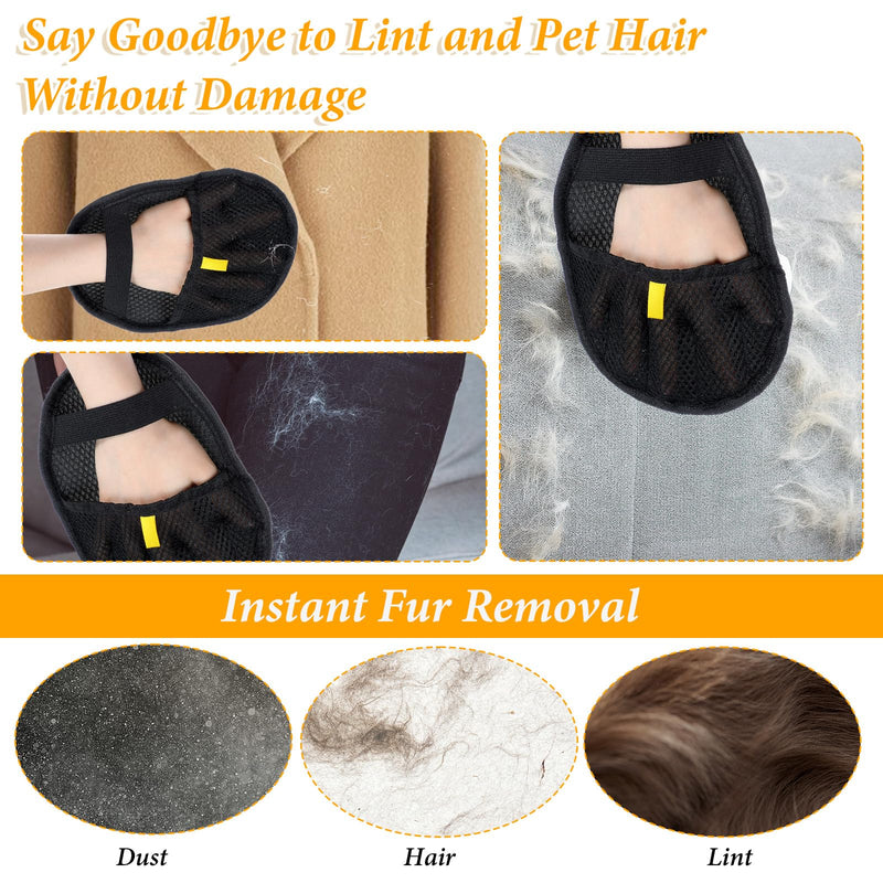 2 Pcs Pet Hair Remover Glove, Double Sided Grooming Gloves, Upgrade Electrostatic Pet Hair Remover, Reusable Pethair Removal Glove for Dogs and Cats Washing Beauty, Sofa, Bed Sheets, Clothes - PawsPlanet Australia