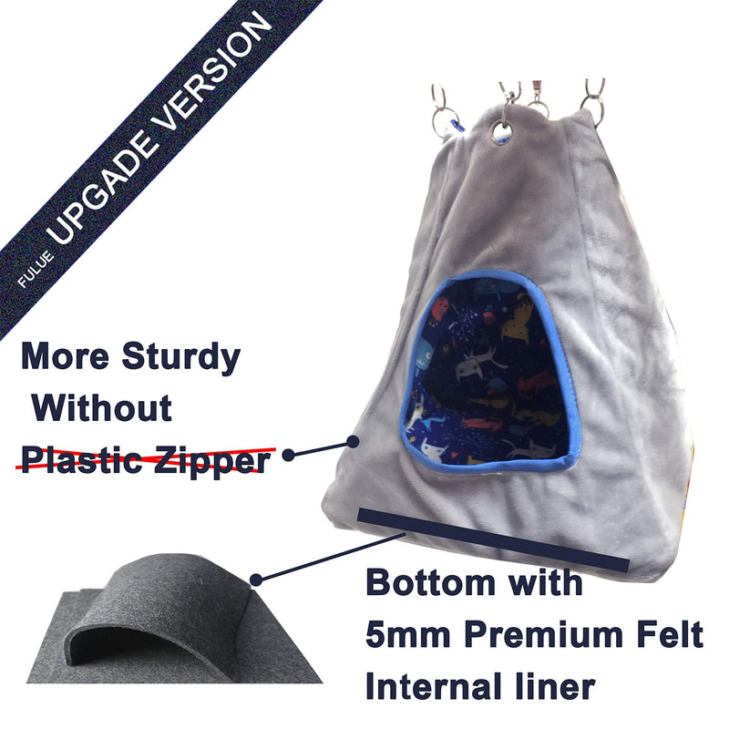 FULUE Ferret Rat Critter Nation Cage Accessories,Ferret Rat Hammock Set Hanging Bed Tent Tunnel for Any Small Animal Bedding Blue - PawsPlanet Australia