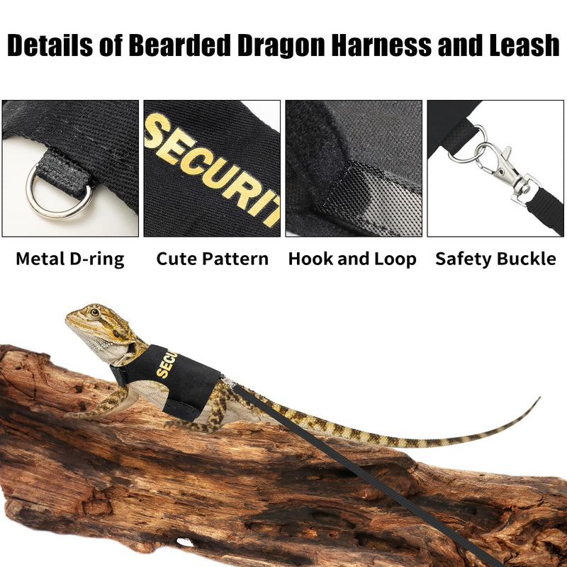 Bearded Dragon Harness and Leash-Bearded Dragon Clothes Lizard Accessories Stuff for Escape Proof Small Animal Reptile Adjustable Harness and Leash Rope for Walking Outdoor SECURITY - PawsPlanet Australia