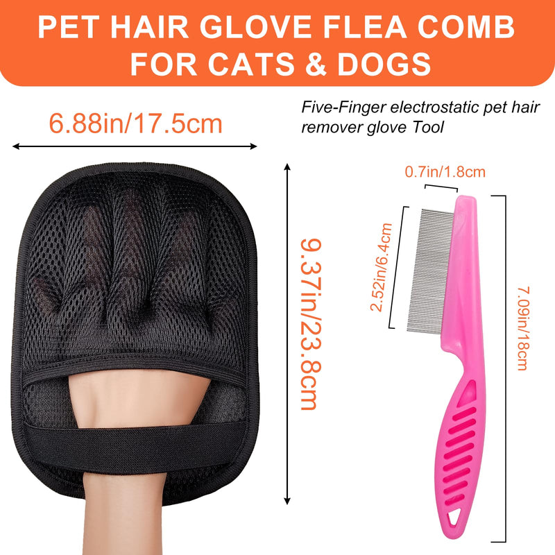 Pet fur Remover for Furniture - Five Finger electrostatic pet hair remover glove Tool for Clothing, Couch, Carpet, Car Seat - PawsPlanet Australia