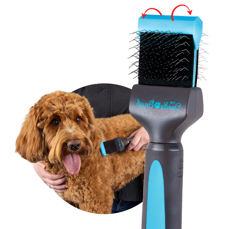 Slicker Brush for Dogs, Single Head Dog Grooming Brushes, Flexible Head Slicker for Dogs, Poodle, Labradoodle, Cockapoo, Tangle-Free Grooming, Healthy & Shiny Coat Pet Brushes - PawsPlanet Australia
