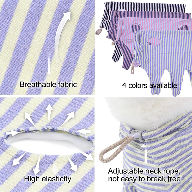 4 pcs Cat Surgery Recovery Suit, Dog Neuter Recovery Suit for Female Male Pets, Cat Onesie After Surgery Spay Neuter, Kitten Surgical Clothes, Bodysuit for Abdominal Wounds Skin Disease (Large) XL:Large cat and small dog 11-22lb