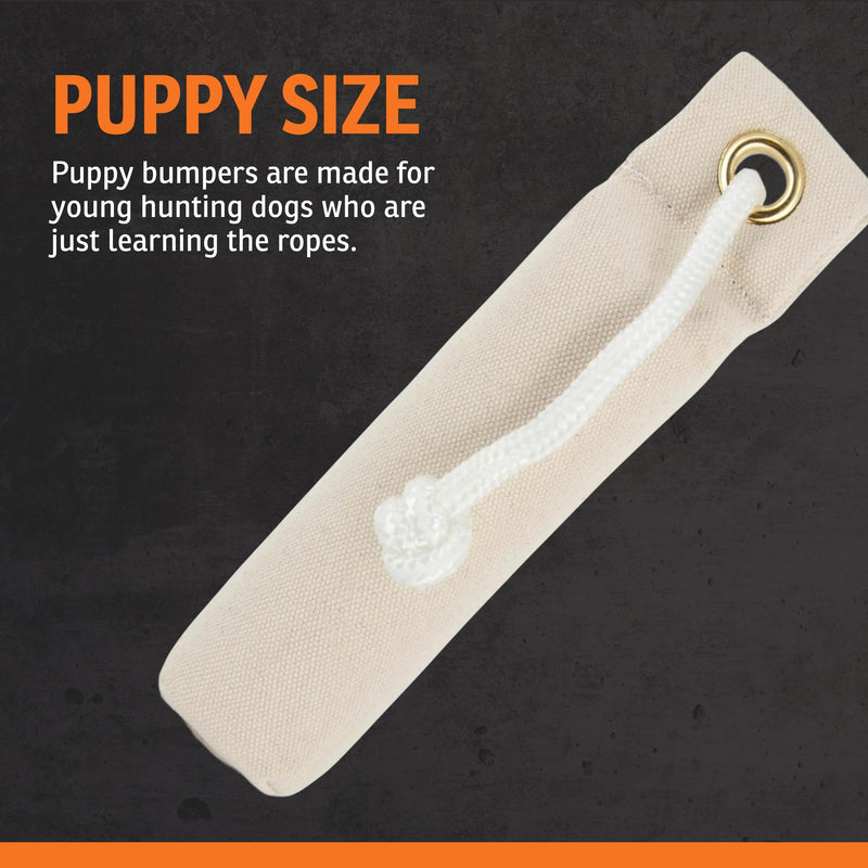 SportDOG Canvas Dummies - Hunting Dog Training Tool - Game Scent Absorber - Water-Ready Bumper - Durable Field Dummy - Weighted Toy - Puppy Size - 2.25" W X 8.5" L - Natural 1 Count (Pack of 1) - PawsPlanet Australia