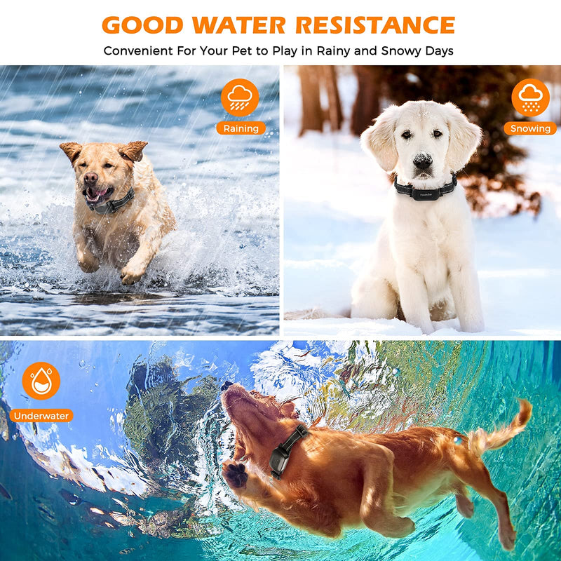 Wireless Dog Fence, 2025 Electric Fence for Dog & Training Collar with Remote, Wireless Dog Boundary Containment System, Adjustable & Rechargeable Collar for Medium,Large Extra Collar